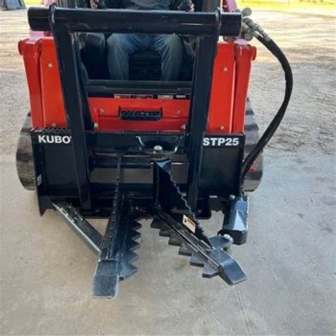 skid steer for lifting tree stumps|stump puller for skid steer.